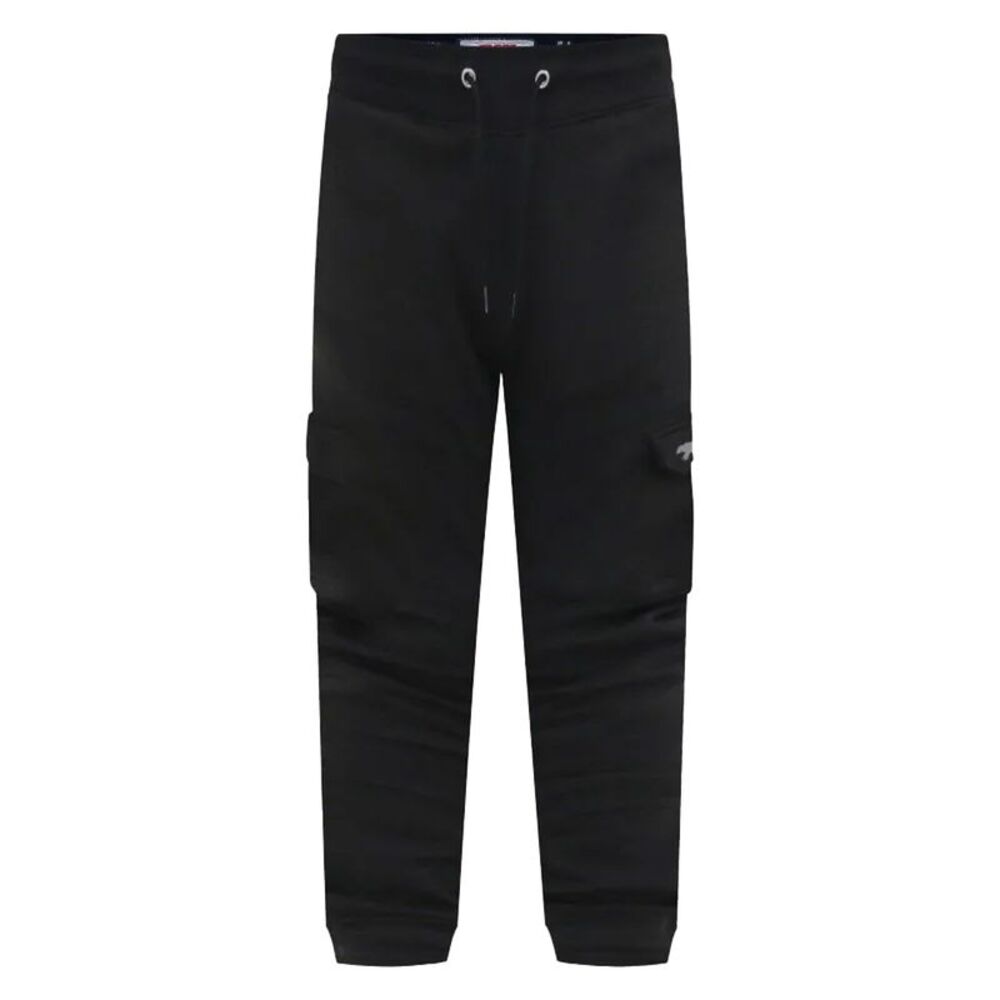 Duke Mens Dexter D555 Bear Embroidered Kingsize Joggers / Black